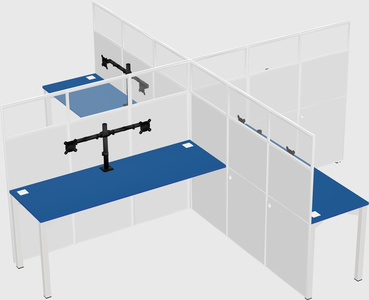 Quad office cubicles