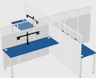Quad office cubicles