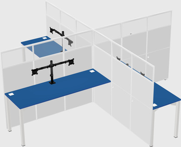 Quad office cubicles
