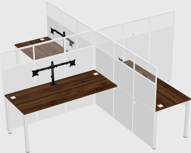 Quad office cubicles