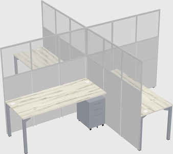 Quad office cubicles