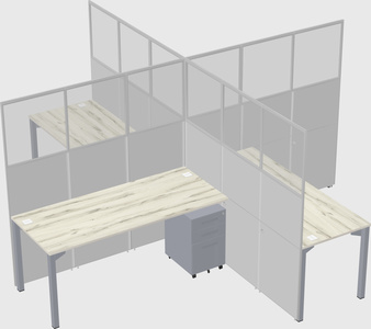 Quad office cubicles