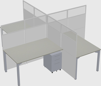 Quad office cubicles