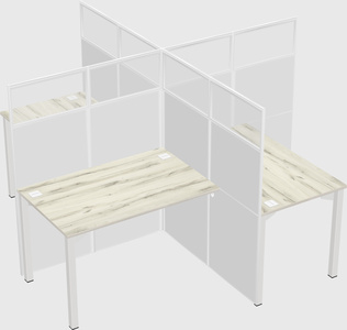 Quad office cubicles