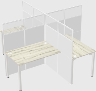 Quad office cubicles