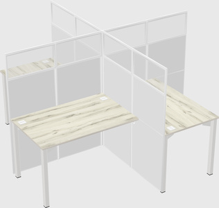 Quad office cubicles