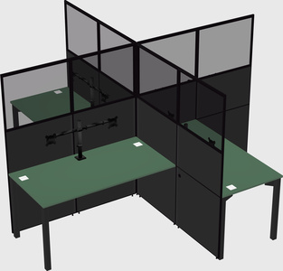 Quad office cubicles