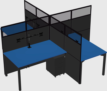 Quad office cubicles