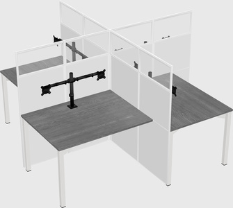 Quad office cubicles
