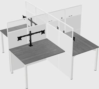 Quad office cubicles