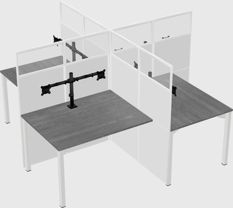 Quad office cubicles