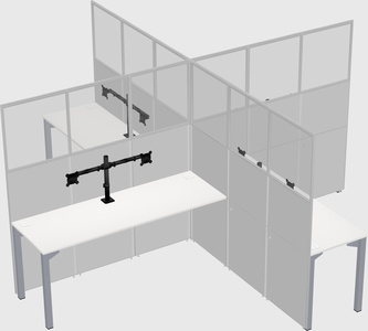 Quad office cubicles