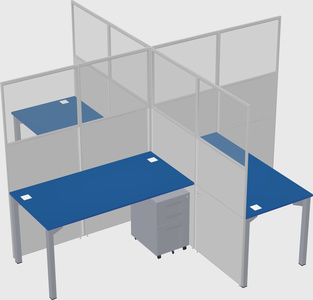 Quad office cubicles