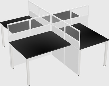 Quad office cubicles