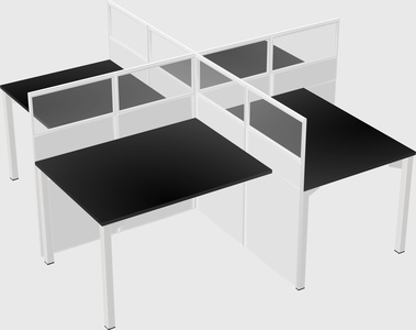 Quad office cubicles