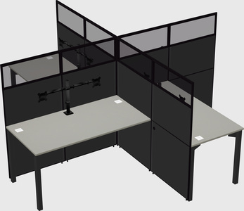 Quad office cubicles