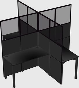 Quad office cubicles