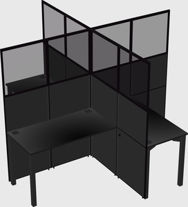 Quad office cubicles