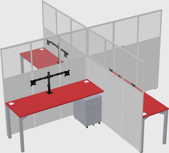 Quad office cubicles