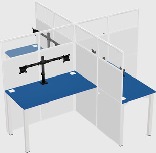 Quad office cubicles