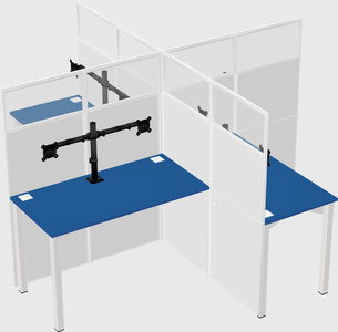 Quad office cubicles