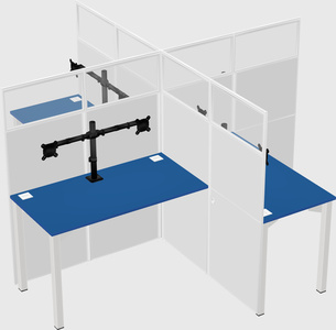Quad office cubicles