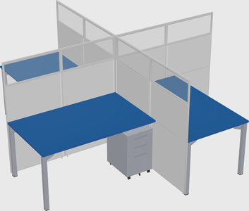 Quad office cubicles