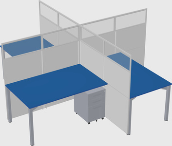 Quad office cubicles