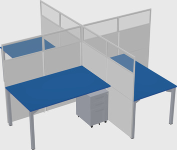 Quad office cubicles