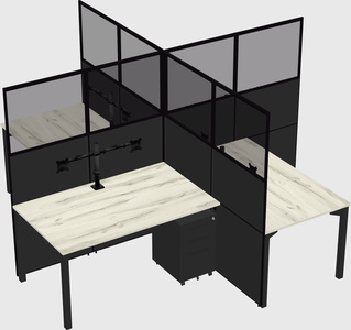 Quad office cubicles