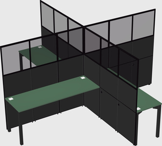 Quad office cubicles