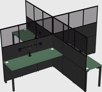 Quad office cubicles