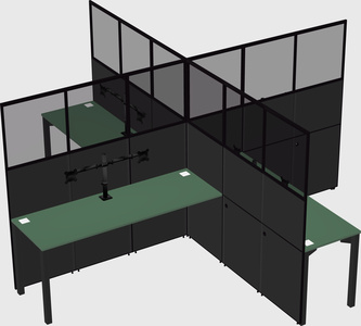 Quad office cubicles