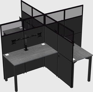 Quad office cubicles