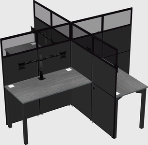 Quad office cubicles