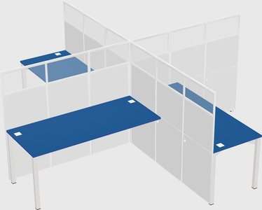 Quad office cubicles