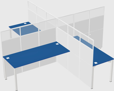 Quad office cubicles