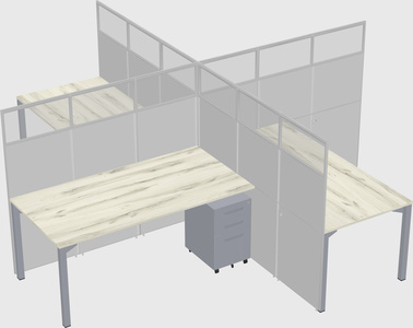 Quad office cubicles