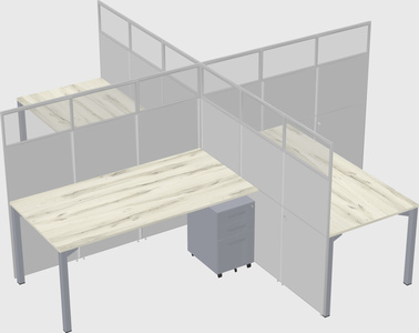 Quad office cubicles