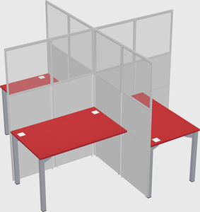 Quad office cubicles