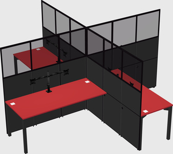 Quad office cubicles