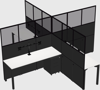 Quad office cubicles