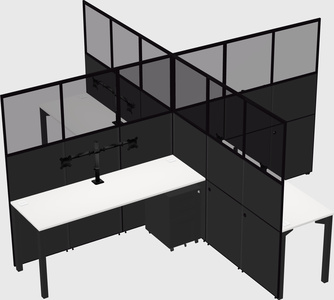Quad office cubicles