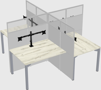 Quad office cubicles