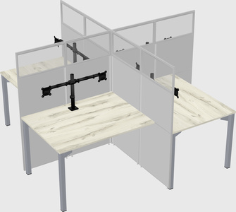 Quad office cubicles
