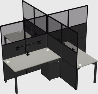Quad office cubicles
