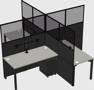 Quad office cubicles