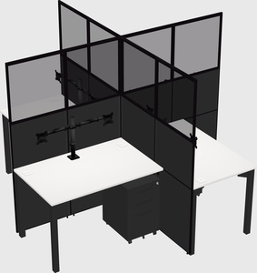 Quad office cubicles