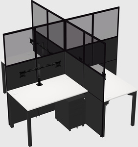 Quad office cubicles