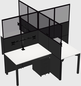 Quad office cubicles